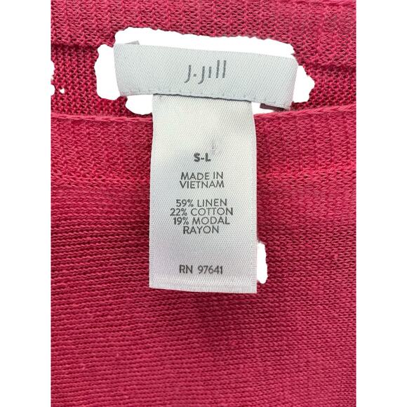 J.Jill One Size Boat Neck Open Poncho Shawl Sweater Pink - Picture 6 of 10